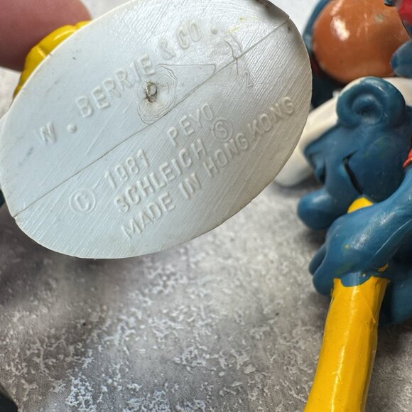 Schleich Smurf Lot of 6 Smurf Figures Vintage Peyo USED 70 80s Teacher Smurfette - Picture 16 of 16